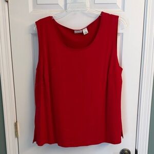Kim Rogers Red Sleeveless Tank Top